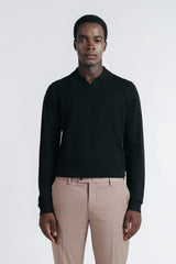 MAGLIA POLO CON COLLO DERBY NERO