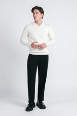 MAGLIA POLO CON COLLO DERBY PANNA