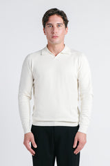 MAGLIA POLO CON COLLO DERBY PANNA