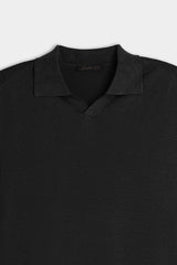 MAGLIA POLO CON COLLO DERBY NERO
