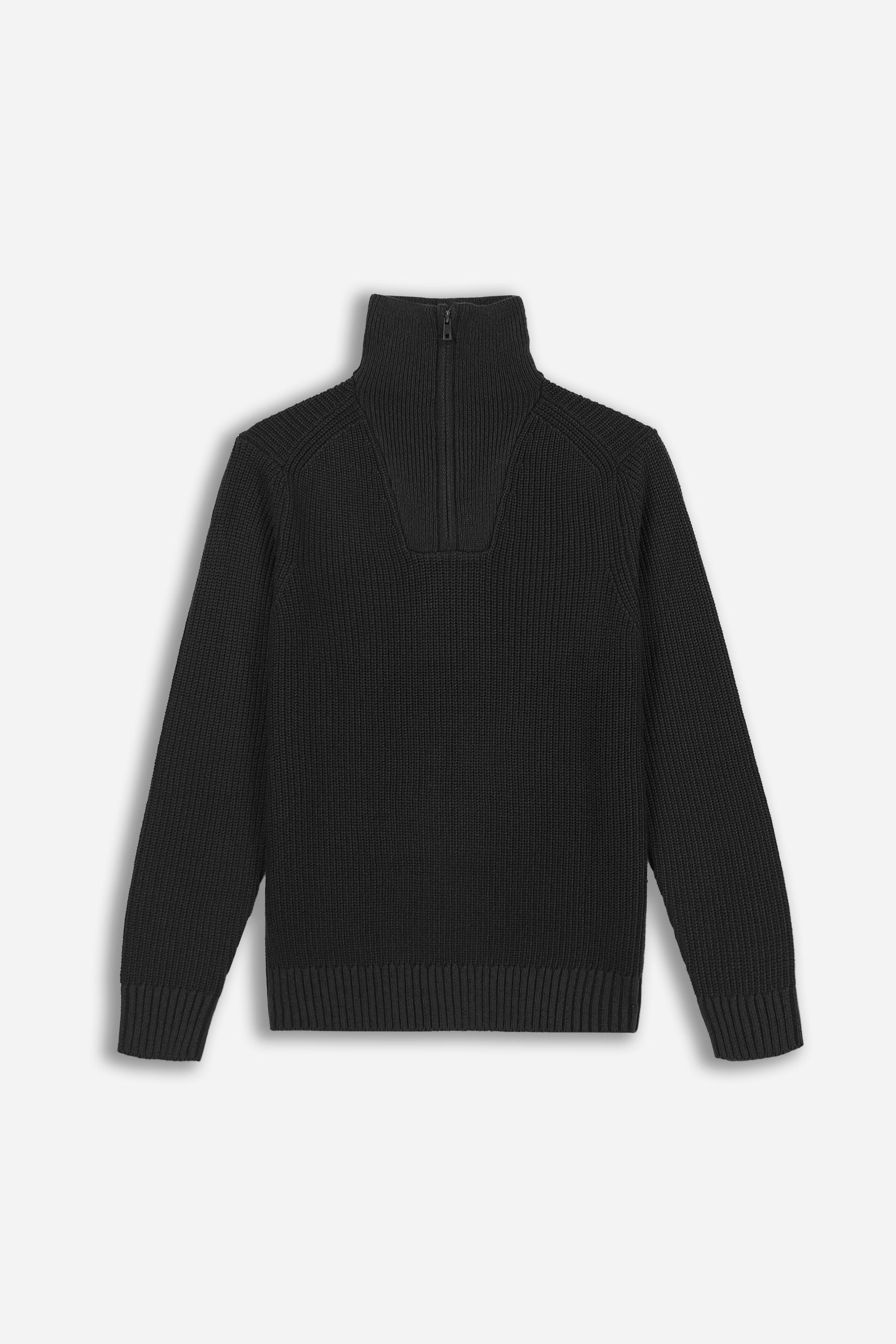 MAGLIA A COSTE CON COLLO ALTO NERO - Sonnybono