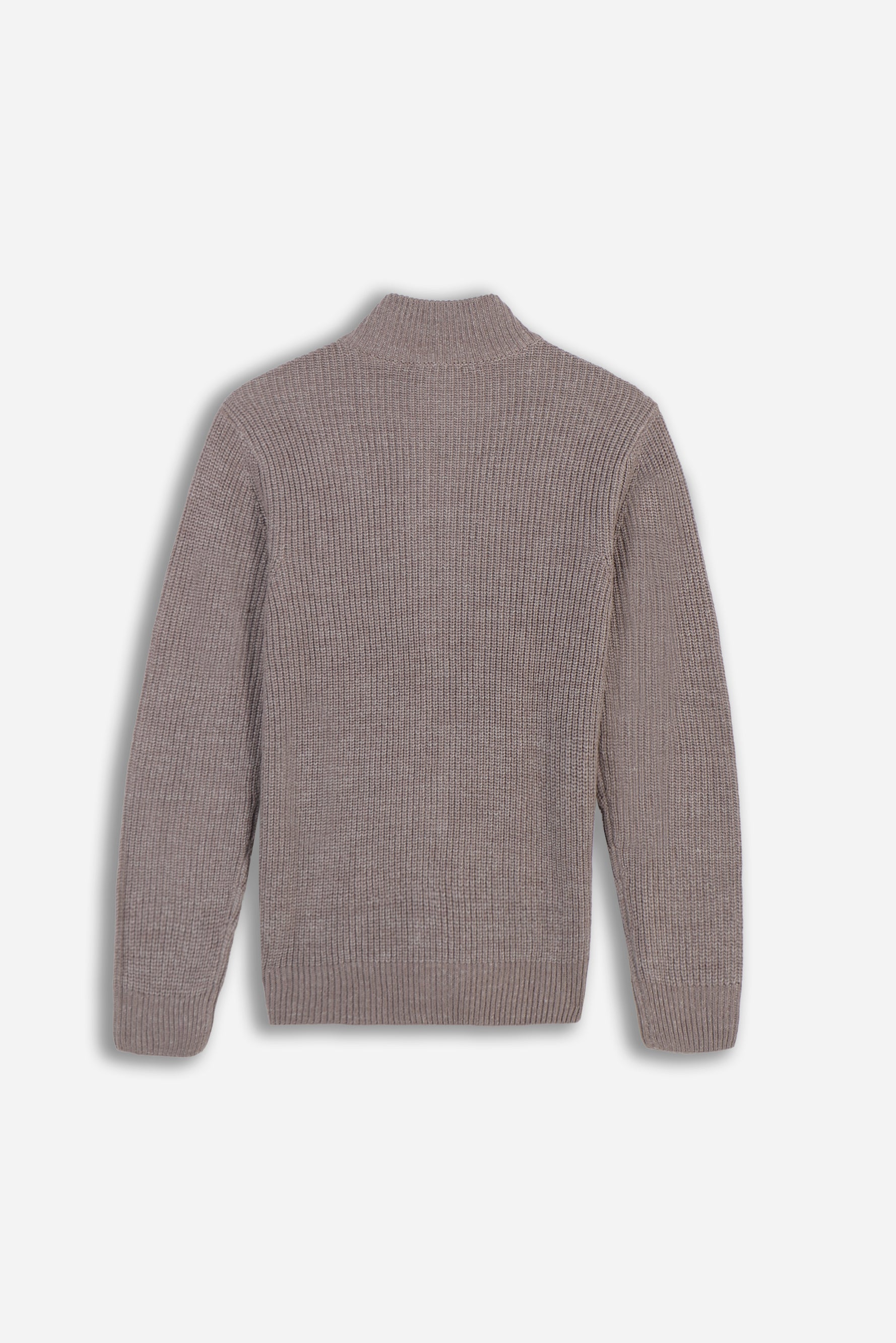 MAGLIA FULL ZIP COLLO IN PIEDI IN COSTINA SABBIA - Sonnybono