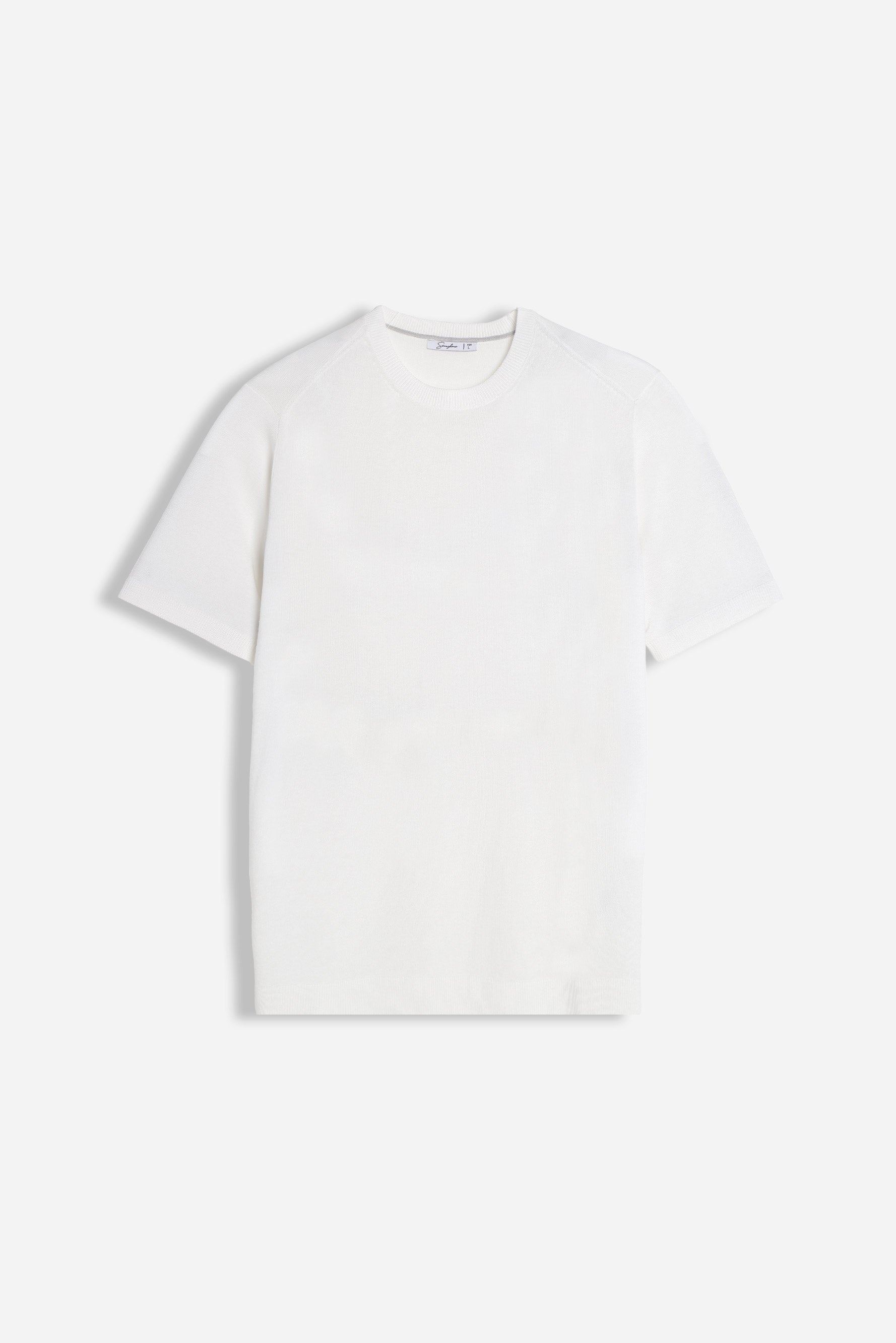 T-SHIRT GIRCOLLO IN MAGLINA BIANCO