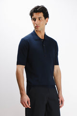 POLO IN MAGLINA BLEU