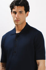 POLO IN MAGLINA BLEU