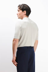 POLO IN MAGLINA GRIGIO GHIACCIO