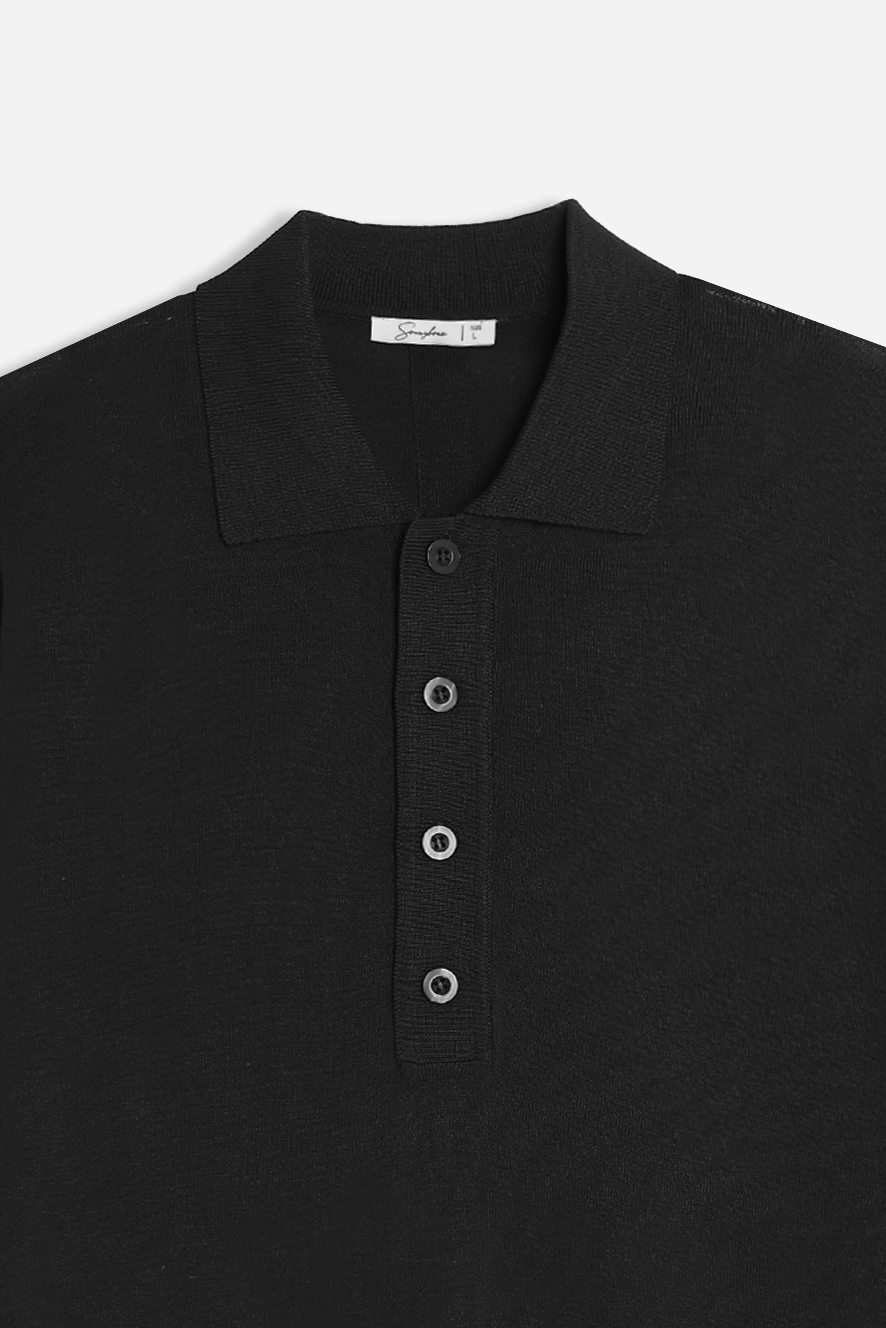 POLO IN MAGLINA NERO