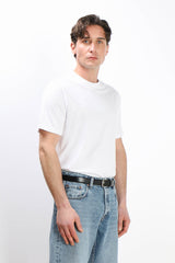 T-SHIRT GIROCOLLO IN COTONE MORBIDO BIANCO