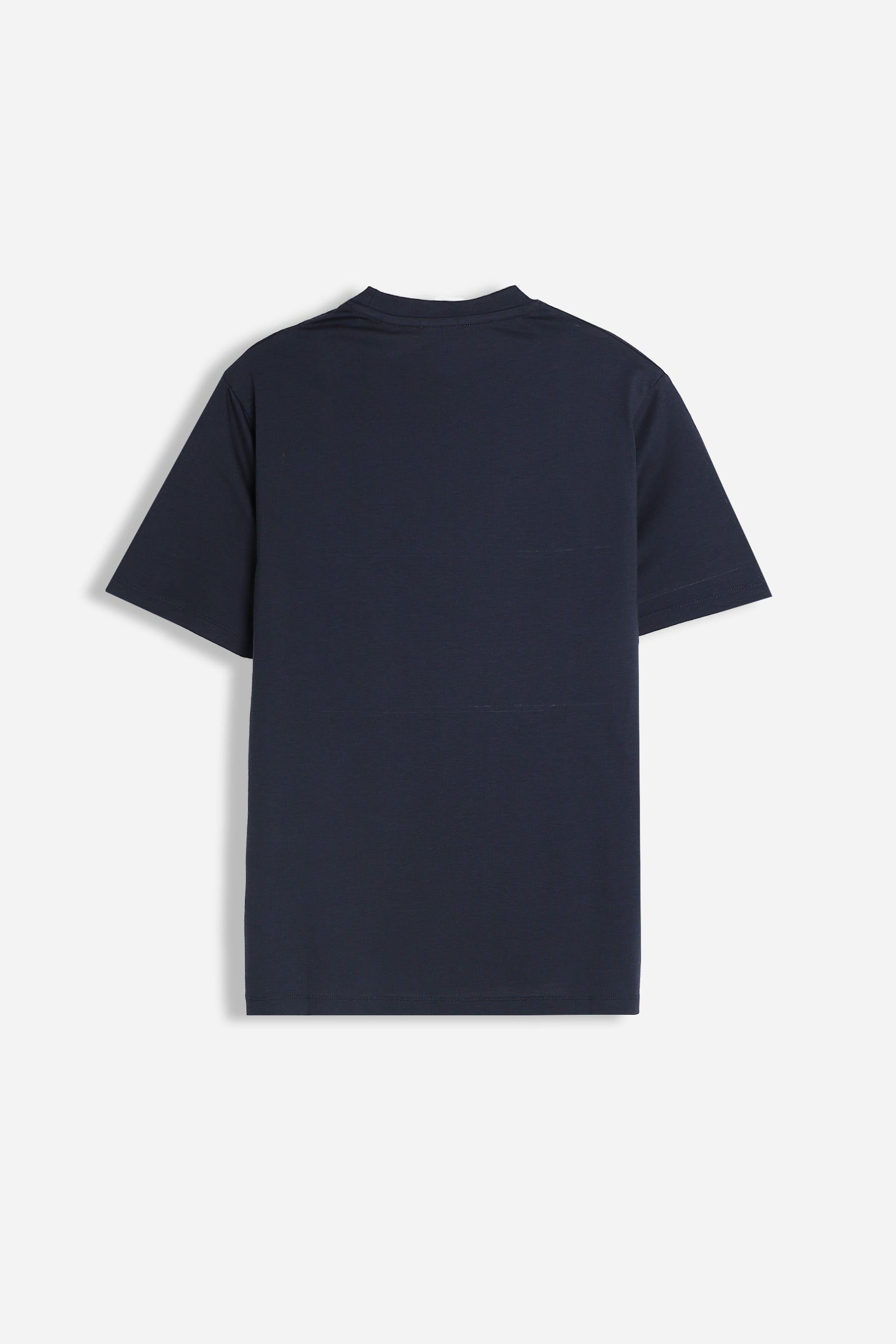 T-SHIRT GIROCOLLO IN COTONE MORBIDO BLEU