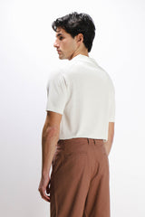 POLO COLLO DERBY TESSUTO MORBIDO BIANCO