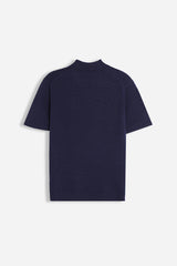 POLO COLLO DERBY TESSUTO MORBIDO BLEU