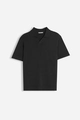 POLO COLLO DERBY TESSUTO MORBIDO NERO