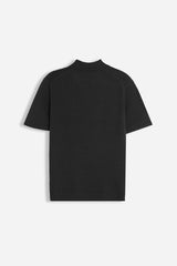 POLO COLLO DERBY TESSUTO MORBIDO NERO