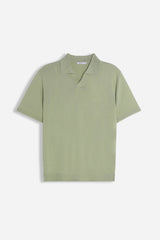 POLO COLLO DERBY TESSUTO MORBIDO VERDE CHIARO