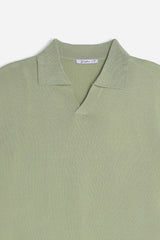 POLO COLLO DERBY TESSUTO MORBIDO VERDE CHIARO