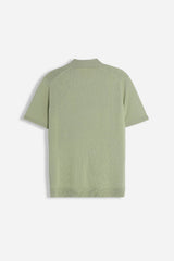 POLO COLLO DERBY TESSUTO MORBIDO VERDE CHIARO