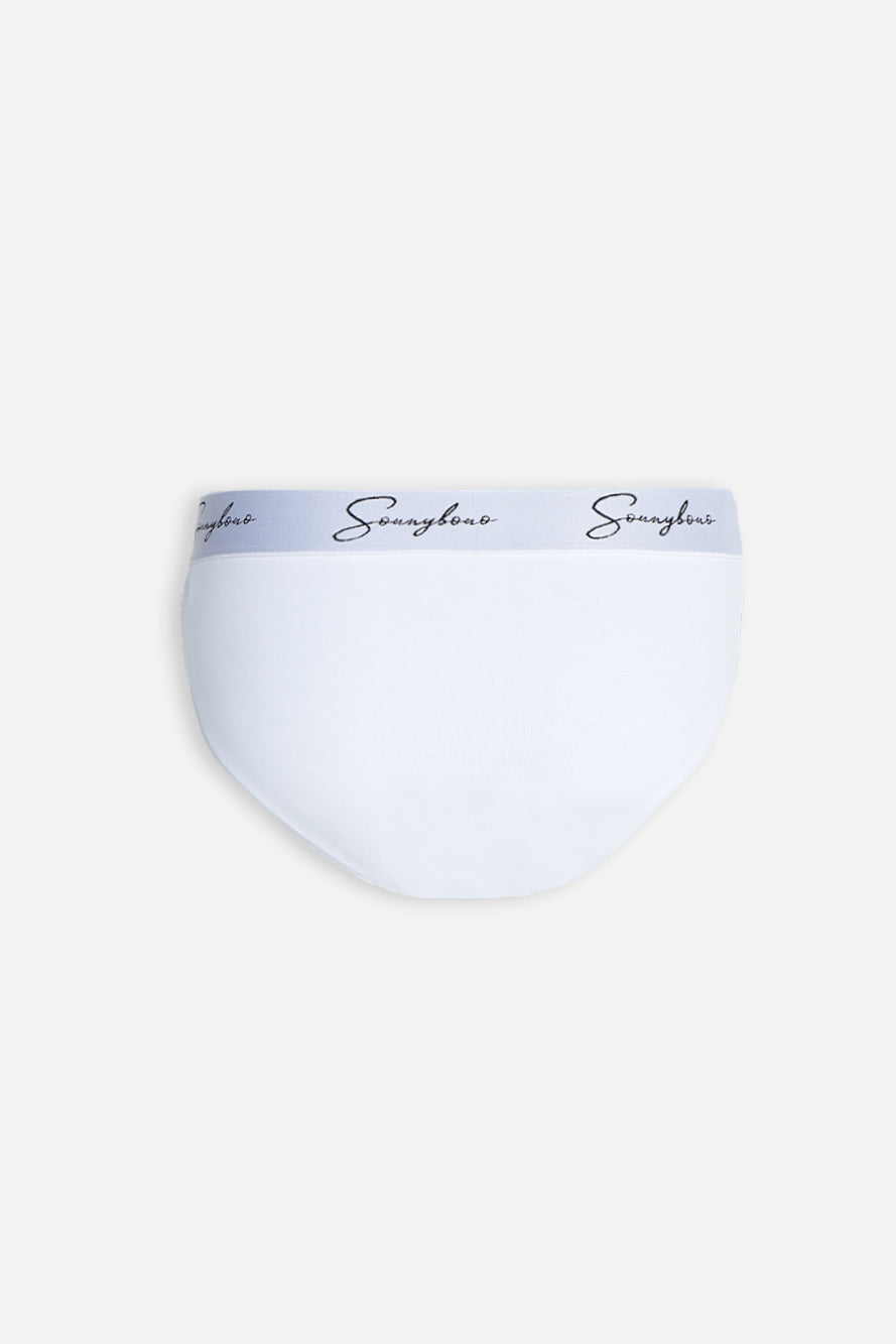 SLIP CON ELASTICO A CONTRASTO BIANCO