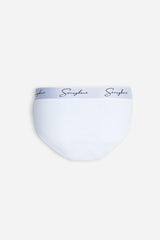 SLIP CON ELASTICO A CONTRASTO BIANCO