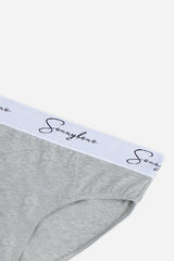 SLIP CON ELASTICO A CONTRASTO GRIGIO