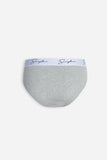 SLIP CON ELASTICO A CONTRASTO GRIGIO