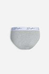 SLIP CON ELASTICO A CONTRASTO GRIGIO