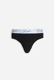 SLIP CON ELASTICO A CONTRASTO NERO