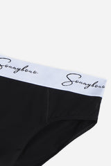 SLIP CON ELASTICO A CONTRASTO NERO