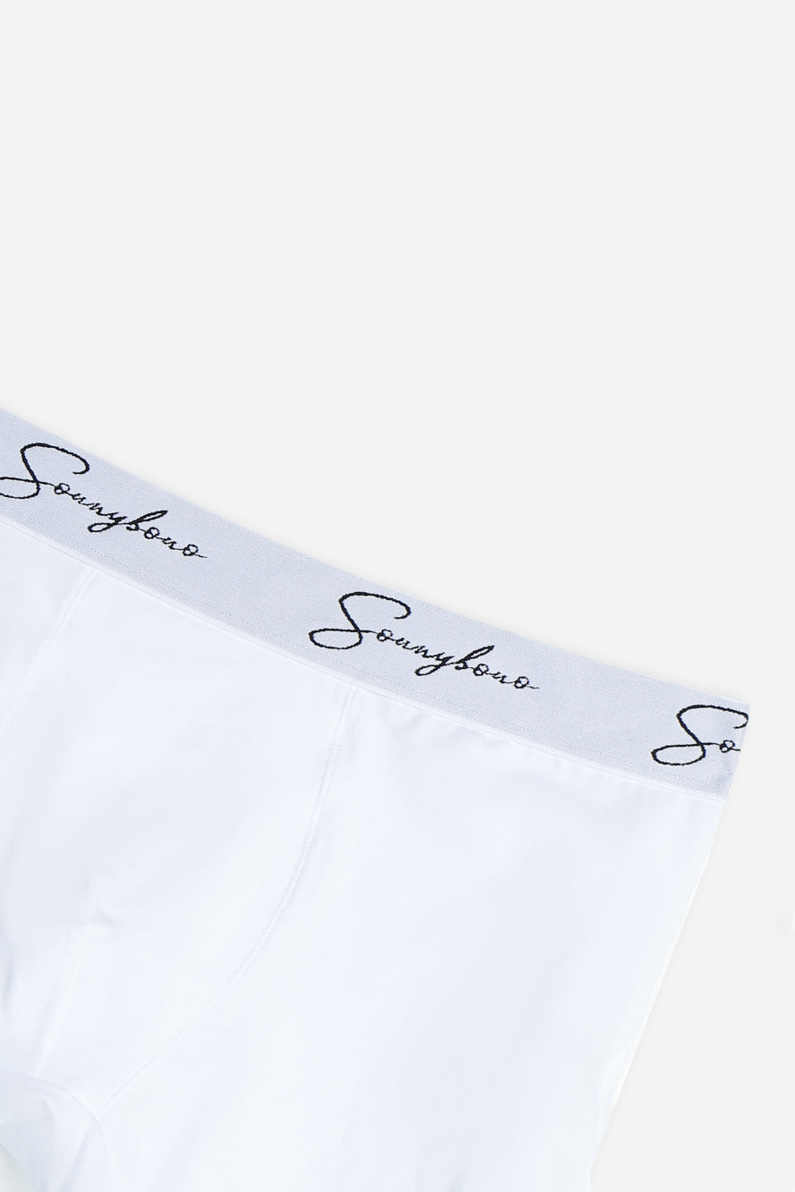 BOXER CON ELASTICO A CONTRASTO BIANCO