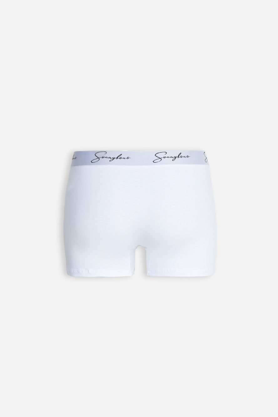BOXER CON ELASTICO A CONTRASTO BIANCO