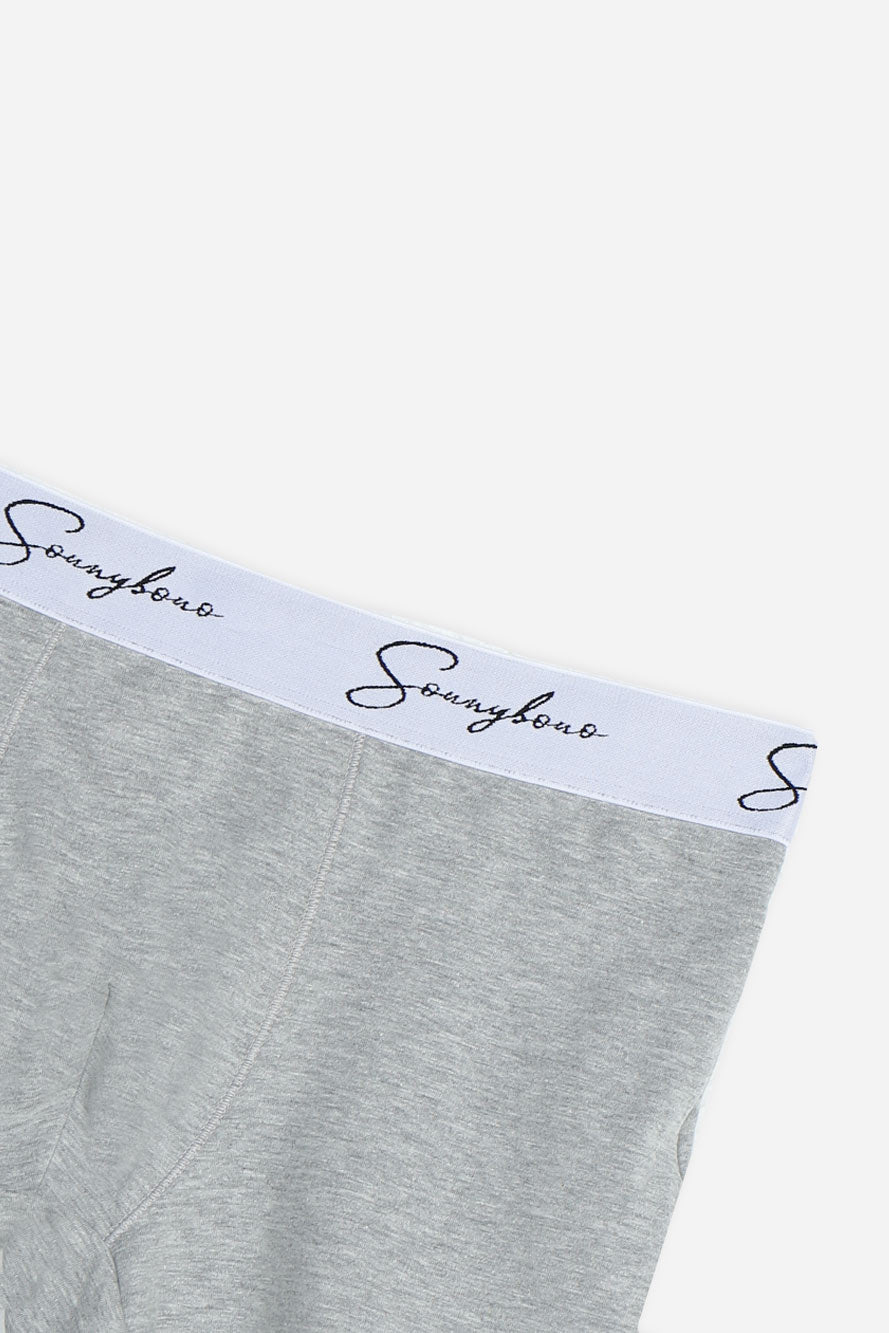 BOXER CON ELASTICO A CONTRASTO GRIGIO