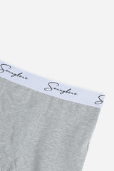 BOXER CON ELASTICO A CONTRASTO GRIGIO