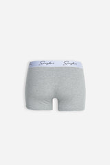 BOXER CON ELASTICO A CONTRASTO GRIGIO