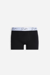 BOXER CON ELASTICO A CONTRASTO NERO