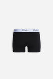 BOXER CON ELASTICO A CONTRASTO NERO