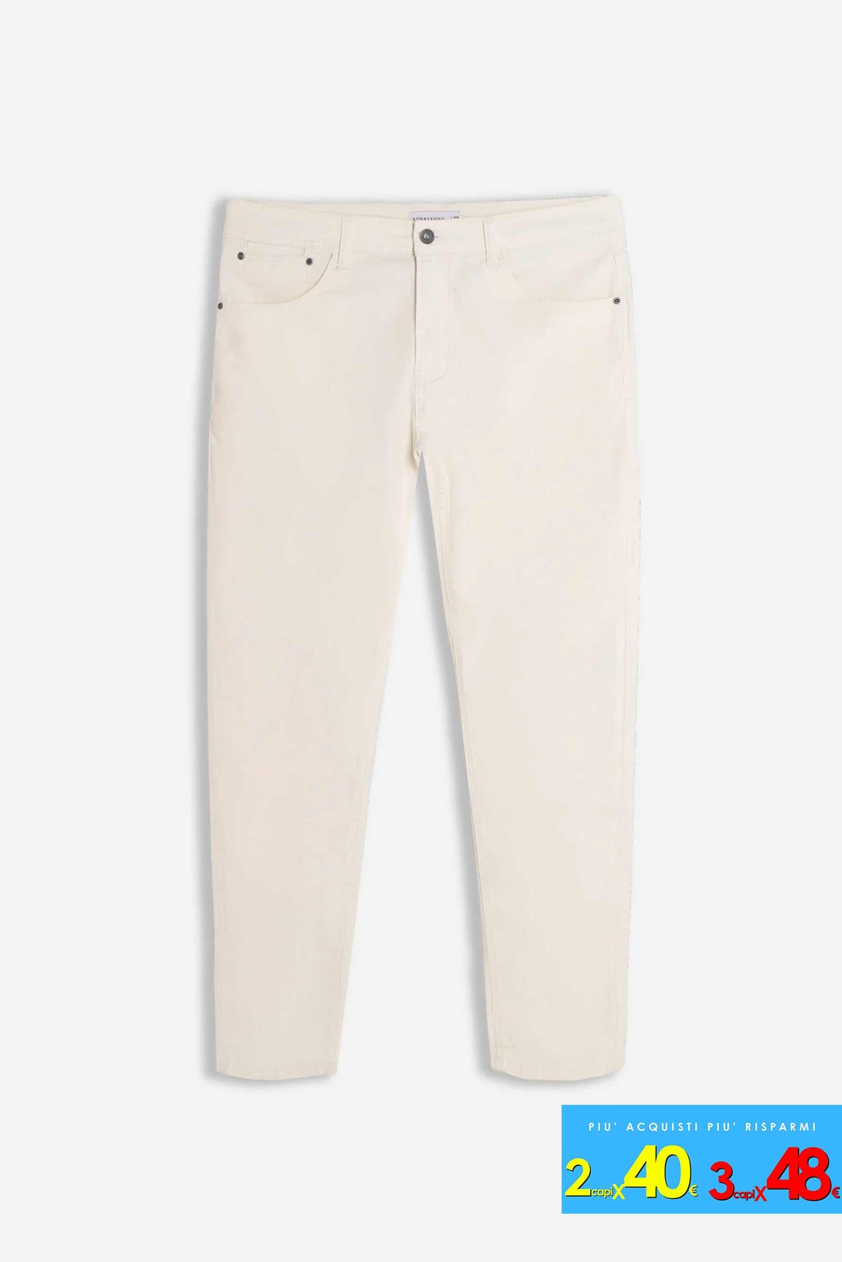 PANTALONE 5 TASCHE BASIC GESSO