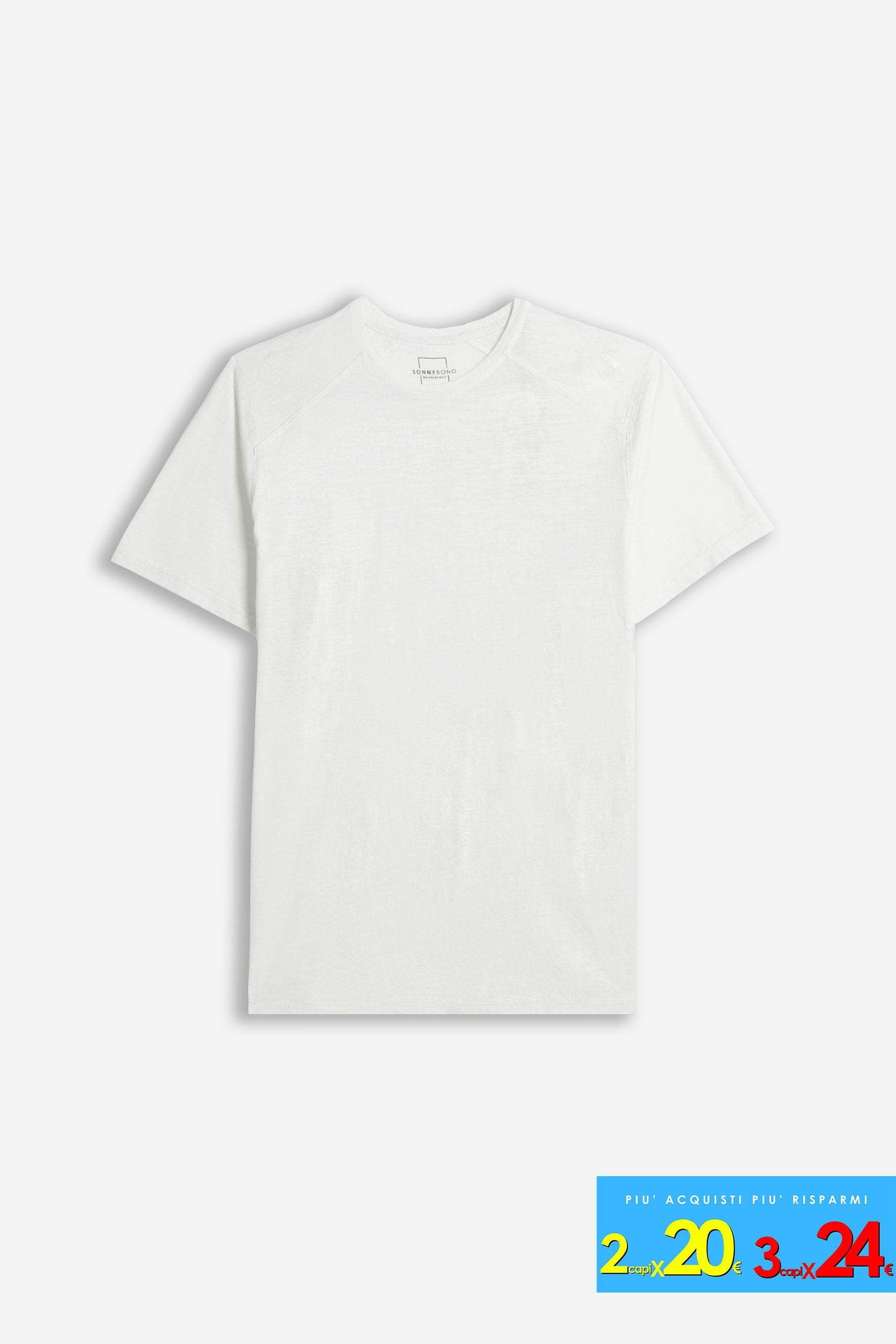 T-SHIRT GIROCOLLO BASIC SLUB GRIGIO GHIACCIO