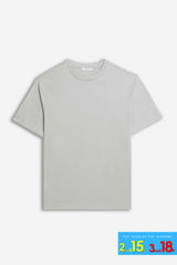 T-SHIRT CON LOGO STAMPATO GRIGIO CHIARO
