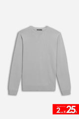 MAGLIA GIROCOLLO BASIC GRIGIO CHIARO