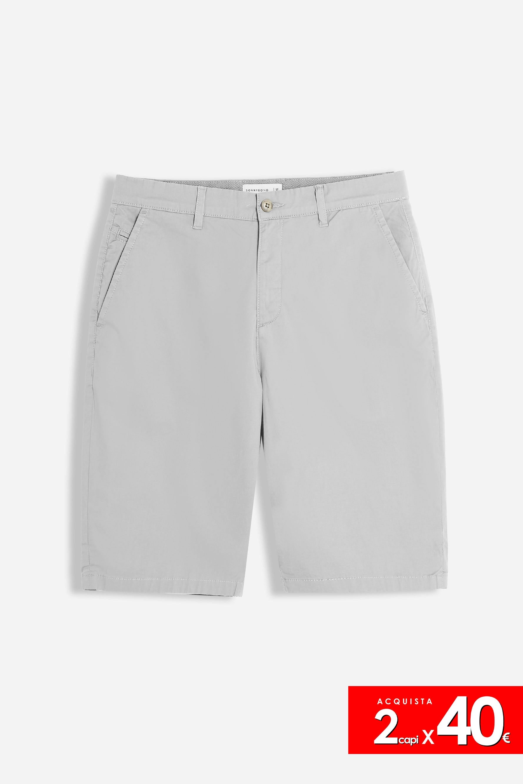 BERMUDA CHINO BASIC GRIGIO GHIACCIO