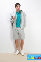 BERMUDA IN FELPA BASIC GRIGIO GHIACCIO