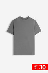 T-SHIRT GIROCOLLO MANICA CORTA GRIGIO SCURO