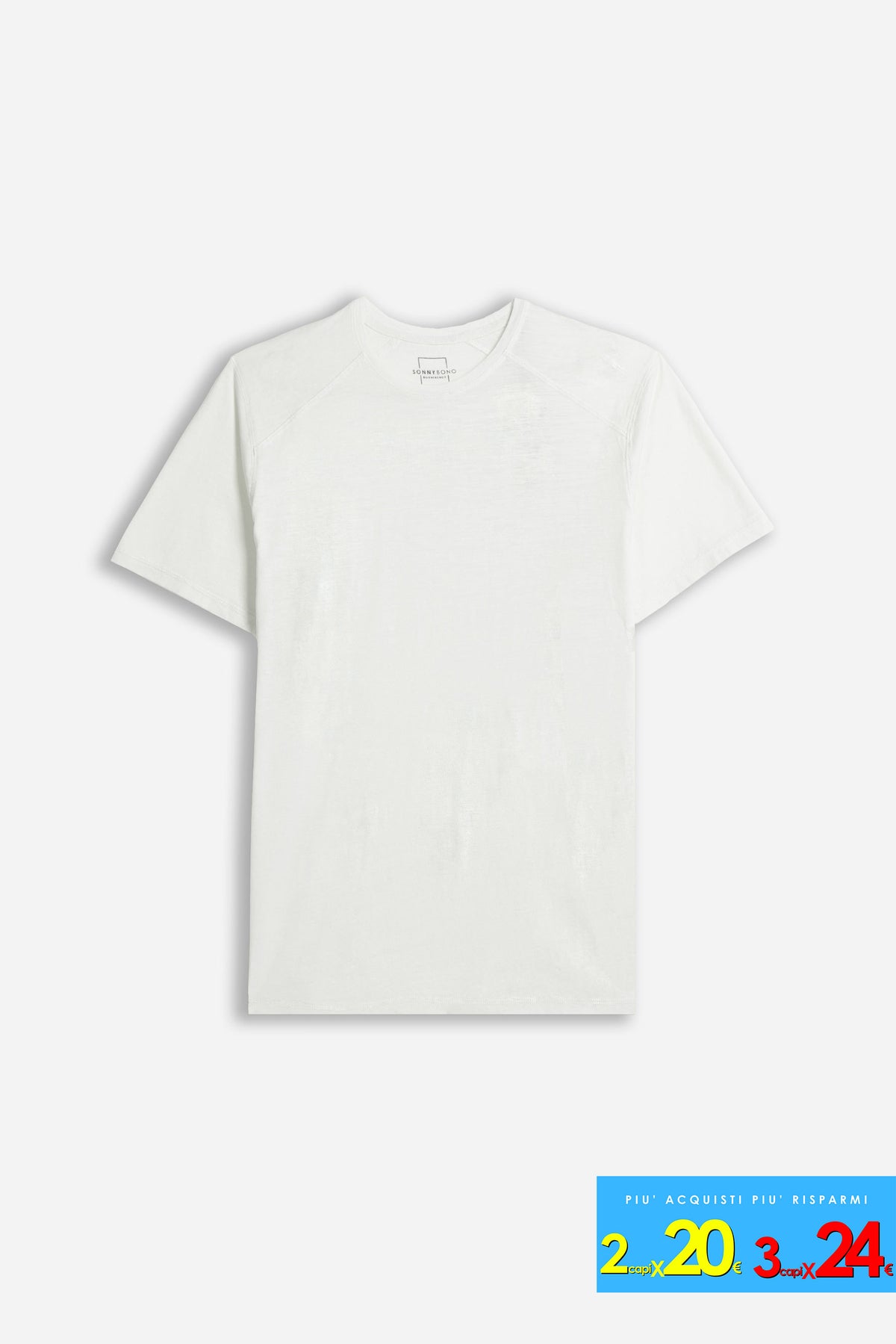 T-SHIRT GIROCOLLO BASIC SLUB GRIGIO GHIACCIO