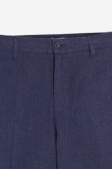 BERMUDA MISTO LINO MEZZA COULISSE BLEU