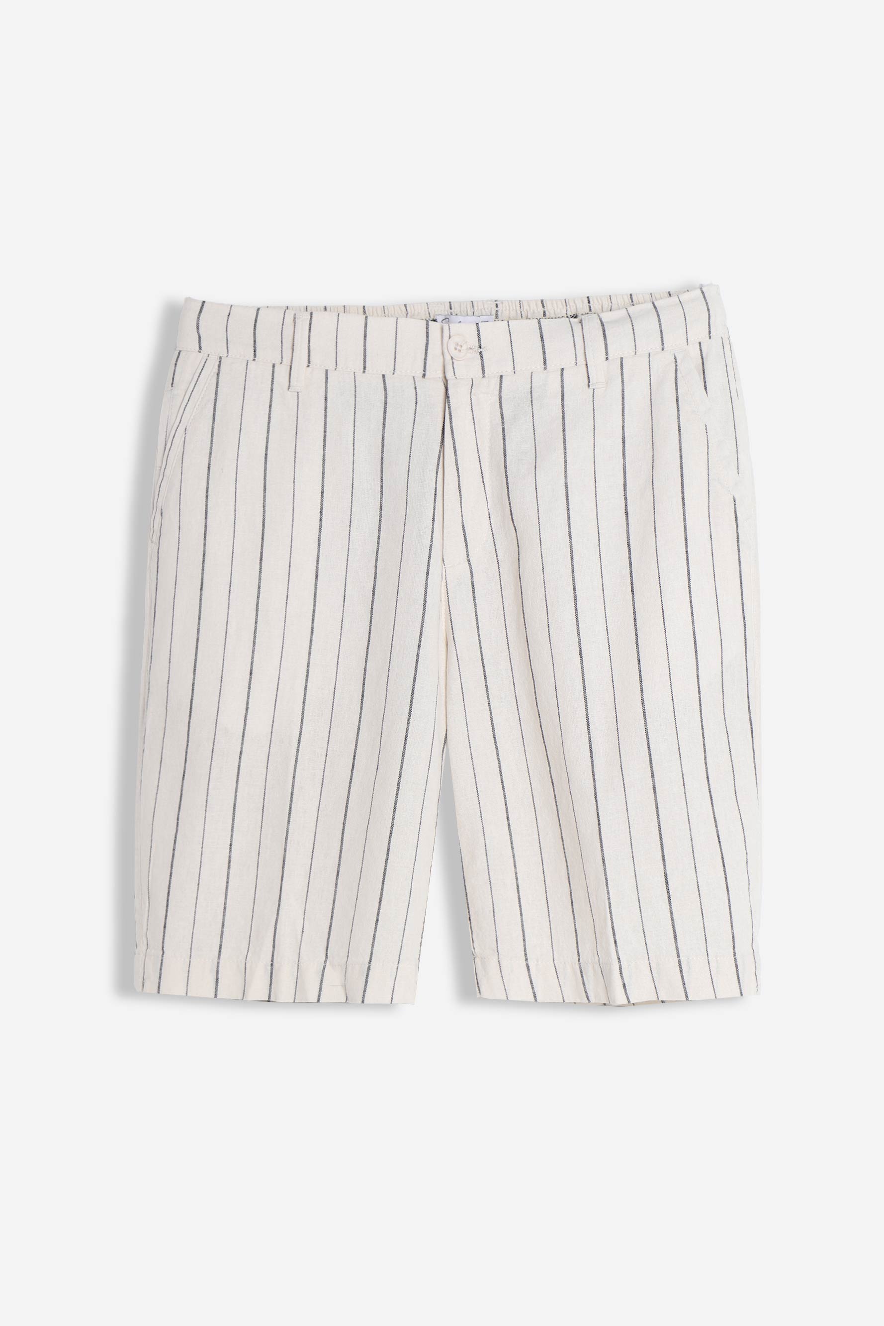 BERMUDA MISTO LINO MEZZA COULISSE F PANNA
