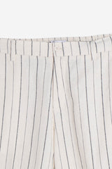 BERMUDA MISTO LINO MEZZA COULISSE F PANNA