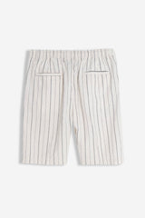 BERMUDA MISTO LINO MEZZA COULISSE F PANNA