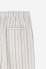 BERMUDA MISTO LINO MEZZA COULISSE F PANNA