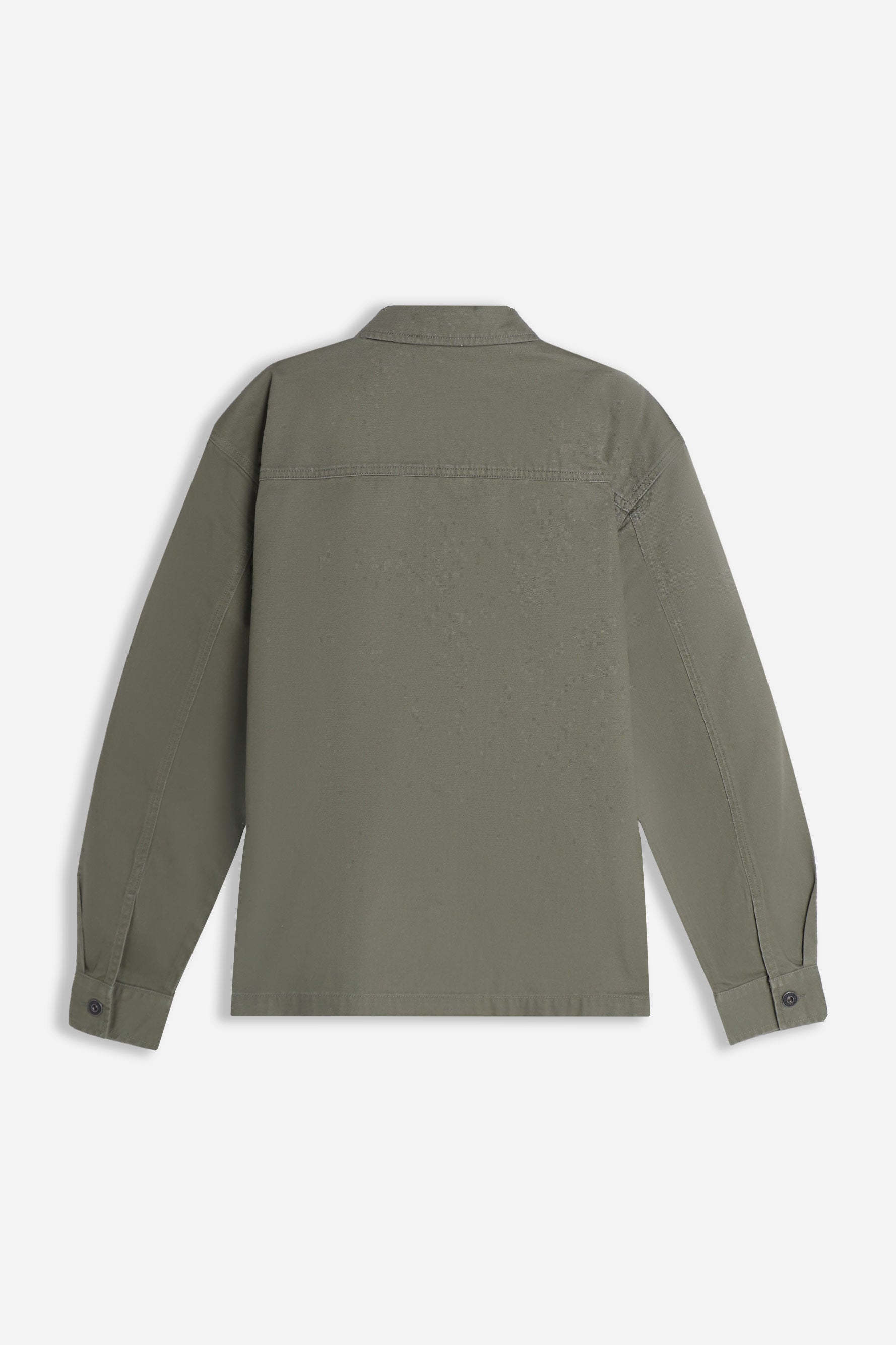OVERSHIRT IN COTONE DOPPIA TASCA FRONTALE VERDE MILITARE