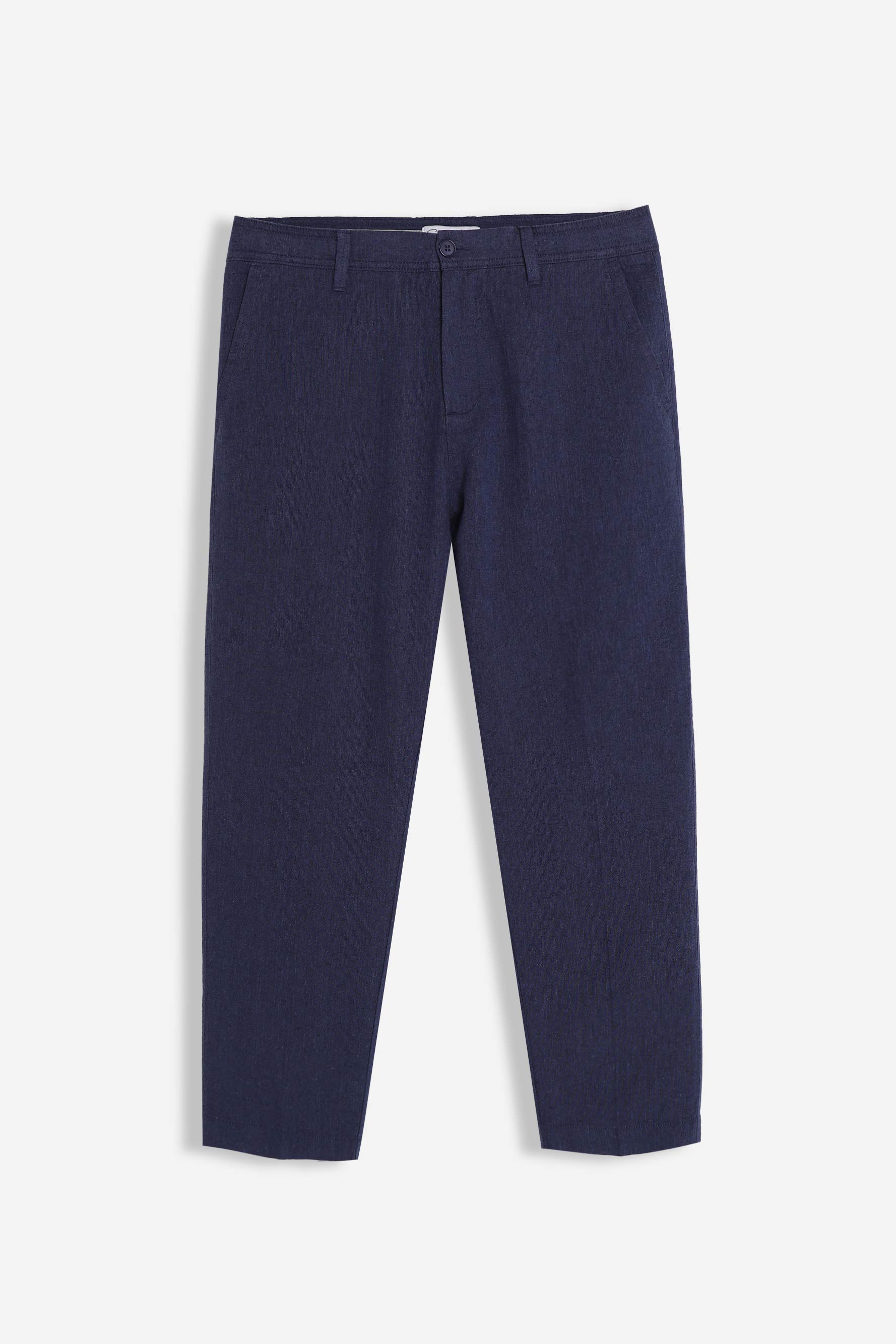 PANTALONE MISTO LINO CON COULISSE BLEU