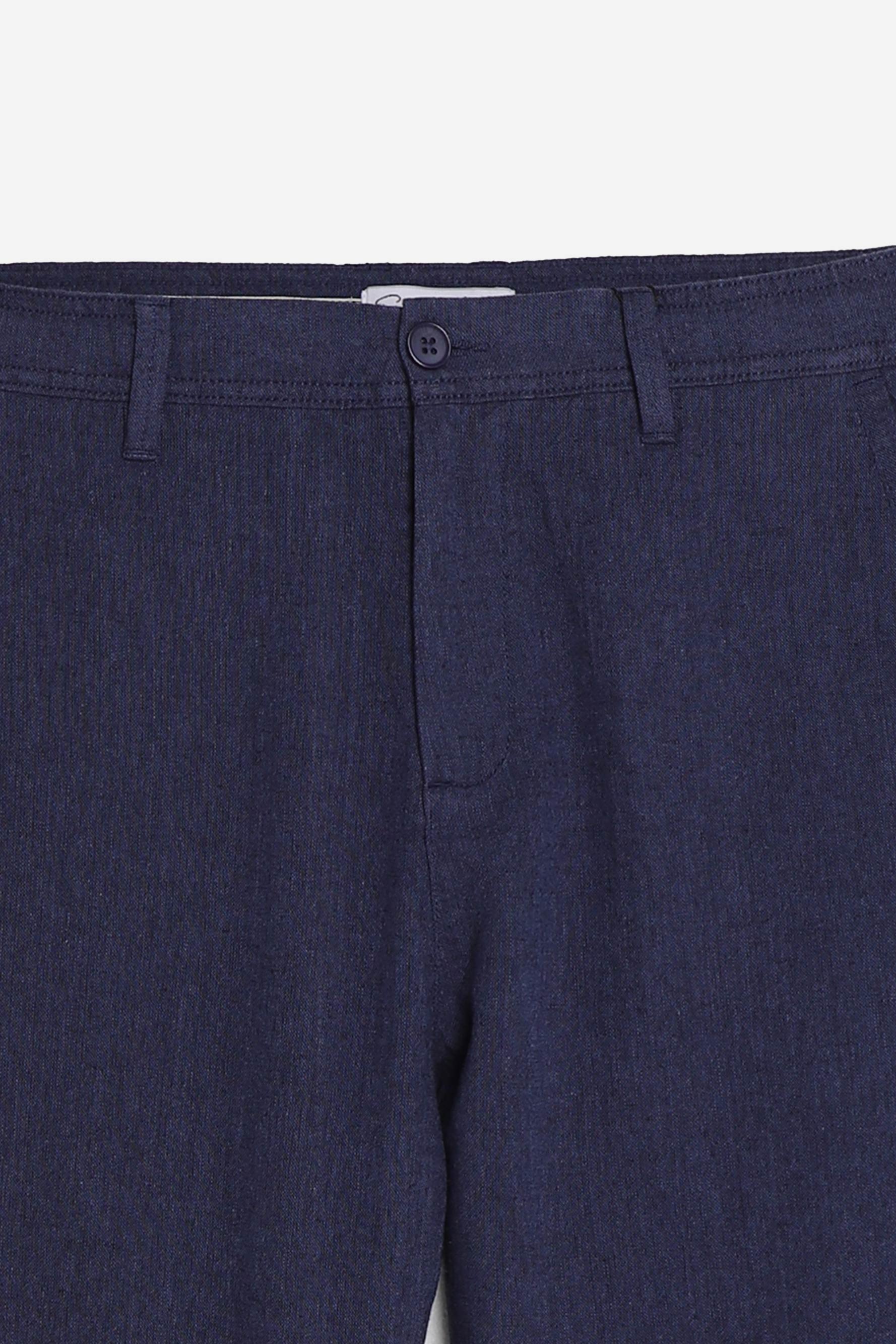 PANTALONE MISTO LINO CON COULISSE BLEU
